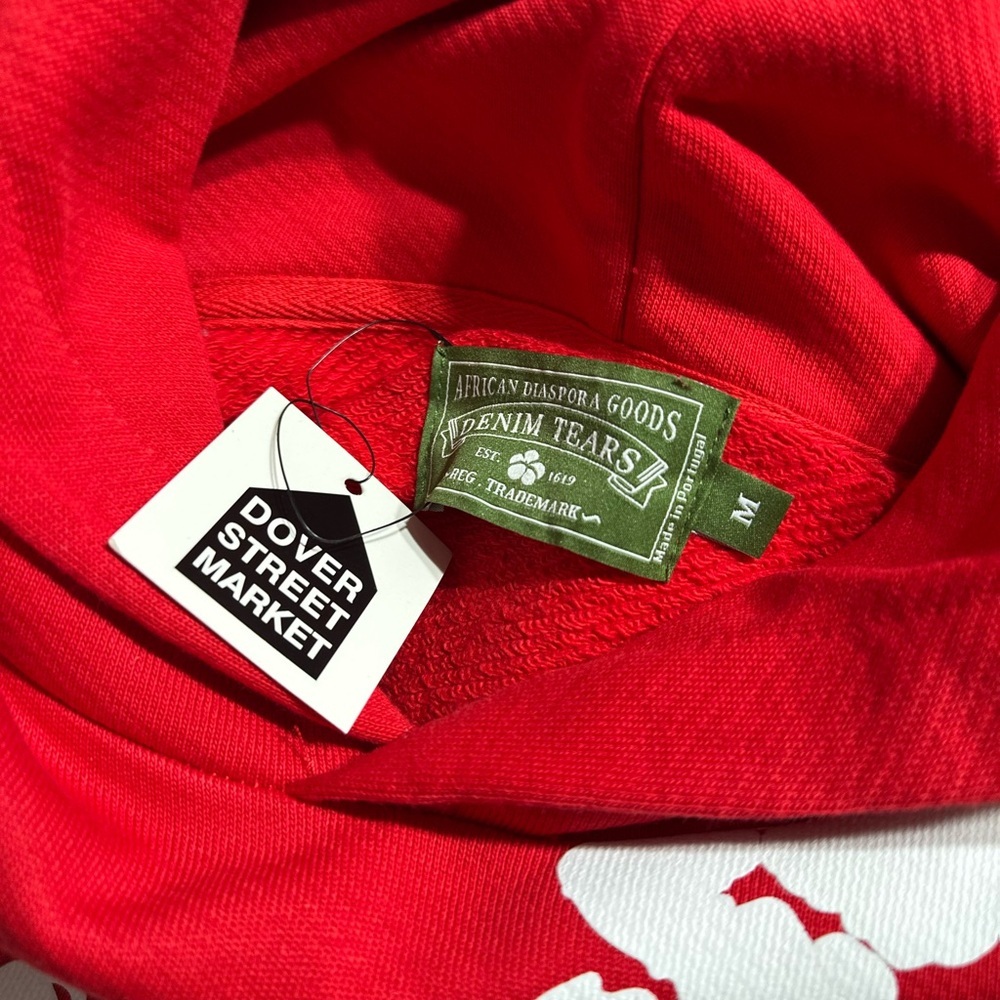 Denim Tears The Cotton Wreath Hoodie ‘Red’ - Picture 7 of 7